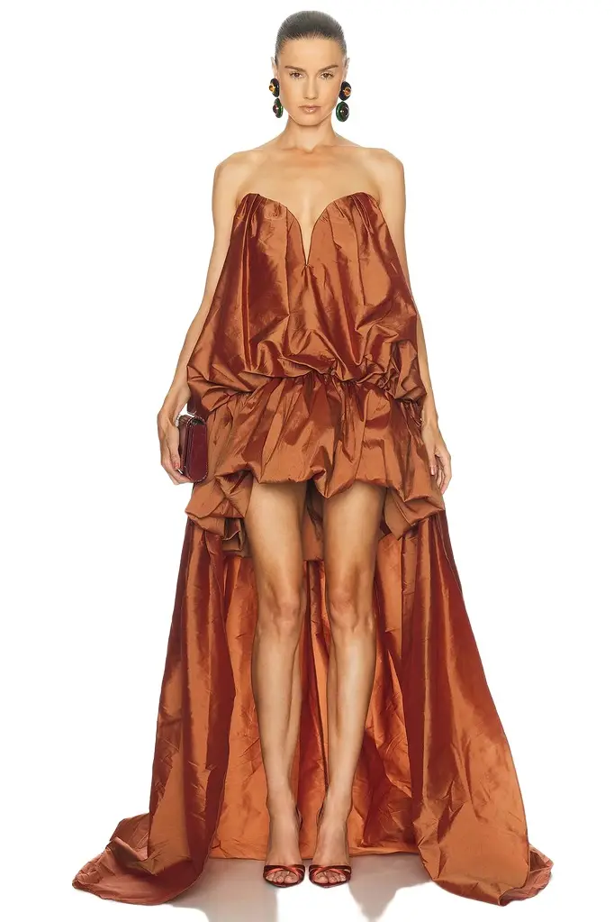 Aknvas Arlene Draped Runway Gown | Thumbnail 1 Aknvas Arlene Draped Runway Gown | Thumbnail 1