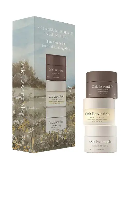 Oak Essentials Cleanse & Hydrate Balm Routine