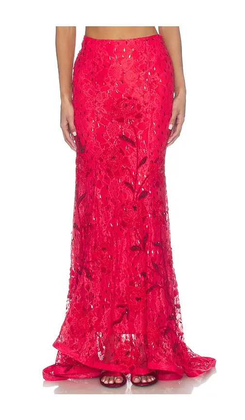 LA FUORI Red Siren Rose Skirt | Thumbnail 2 LA FUORI Red Siren Rose Skirt | Thumbnail 2