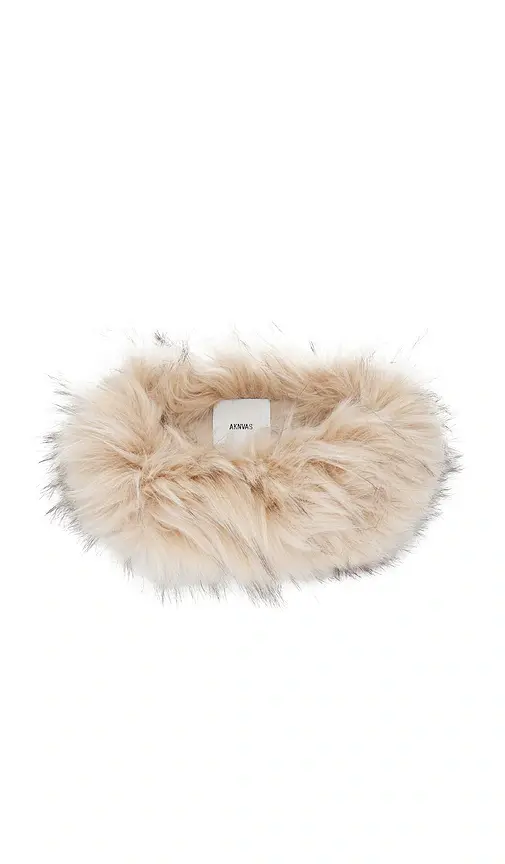 Aknvas Faux Fur Circle Headband