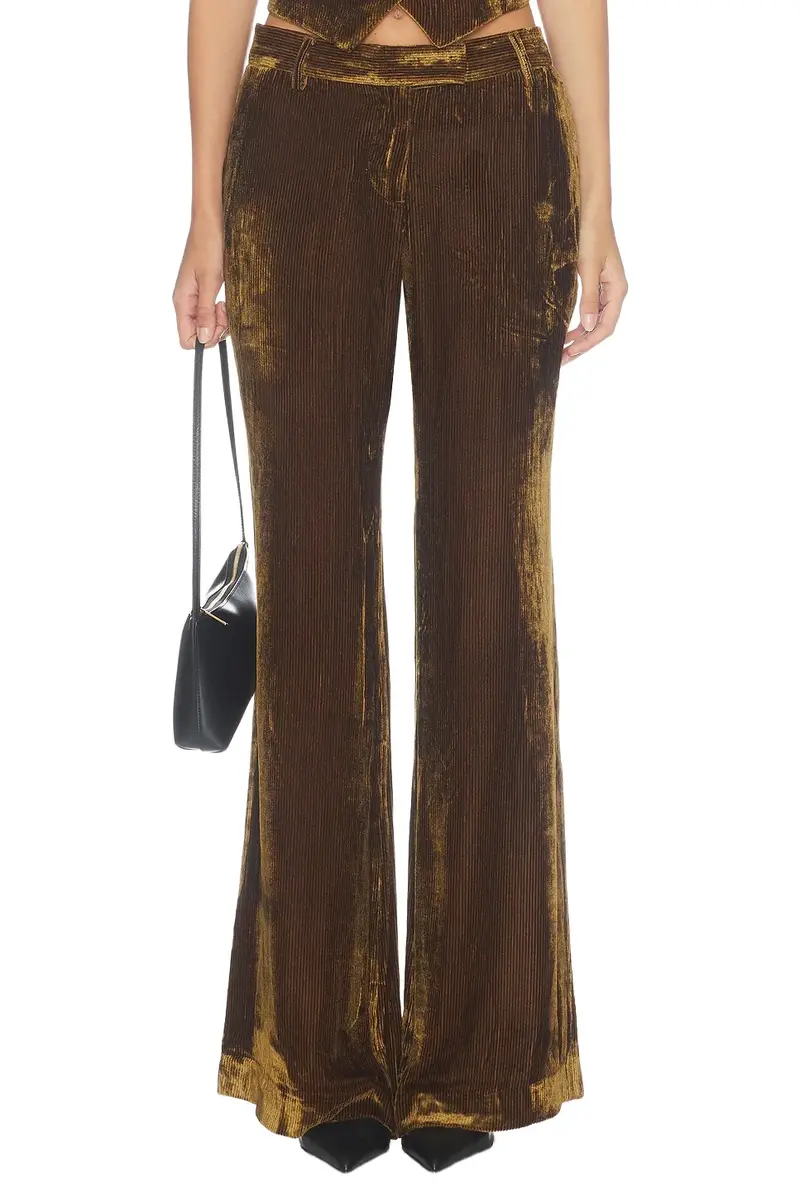 Silk Velvet Corduroy Pants