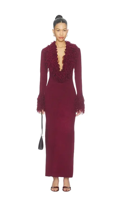 Elisa Shaggy Knit Maxi Dress