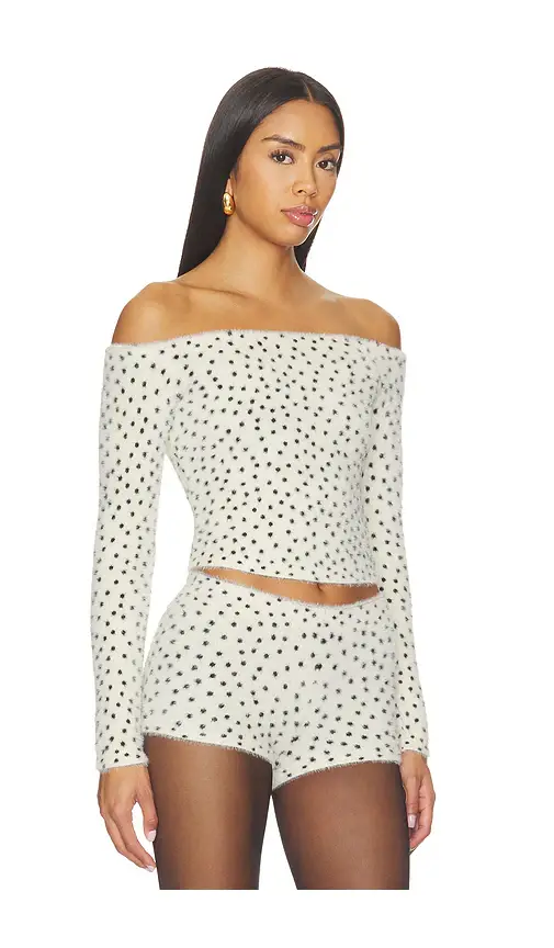 MAJORELLE Shary Off The Shoulder Leopard Top | Thumbnail 2