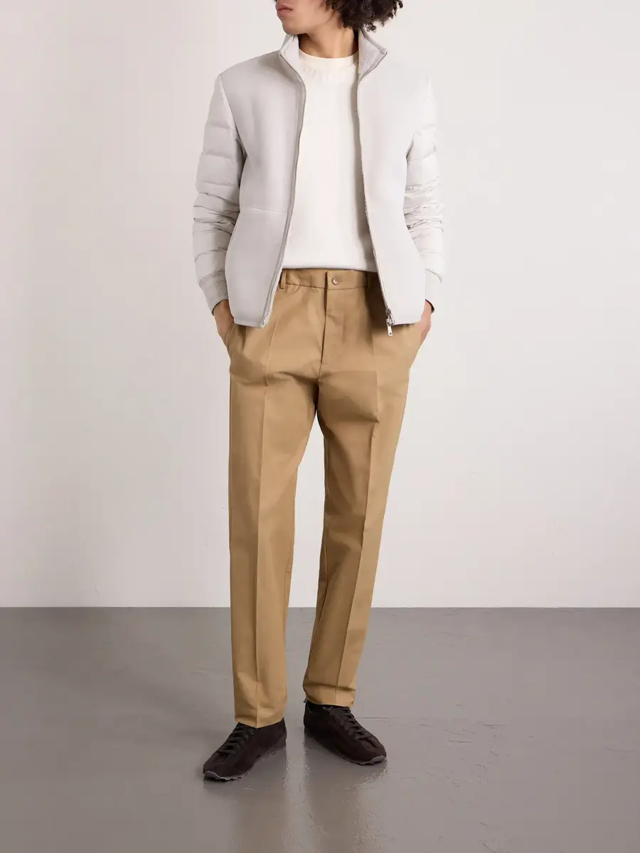 Moncler Straight-Leg Cotton-Blend Trousers | Thumbnail 2