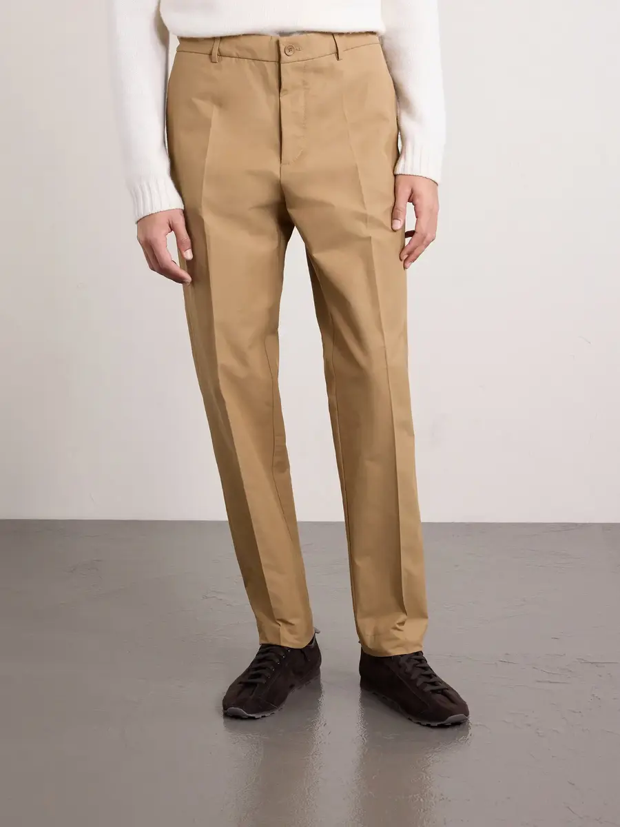 Moncler Straight-Leg Cotton-Blend Trousers | Thumbnail 3