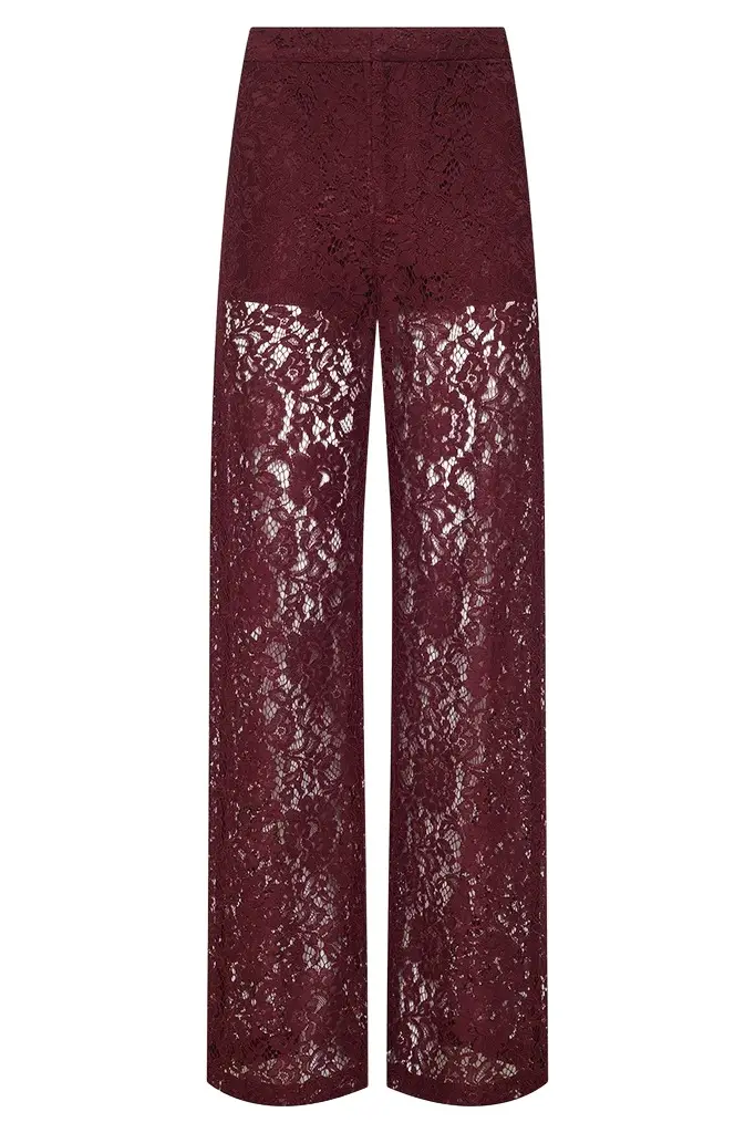 Livvy Straight Leg Trouser - Deep Port Livvy Straight Leg Trouser - Deep Port