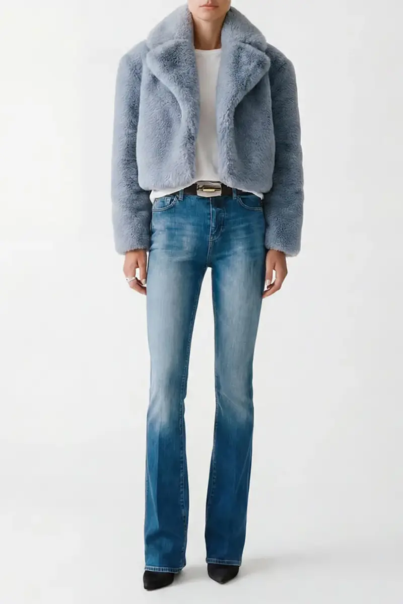 L'Agence Aura Faux-Fur Cropped Coat | Thumbnail 2 L'Agence Aura Faux-Fur Cropped Coat | Thumbnail 2
