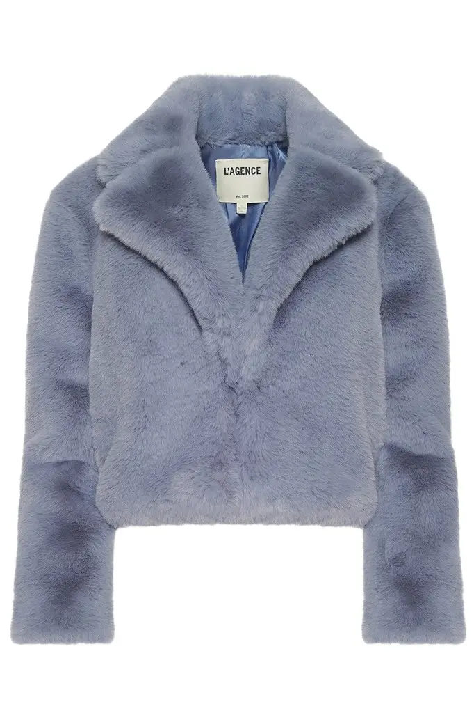 Aura Faux-Fur Cropped Coat Aura Faux-Fur Cropped Coat