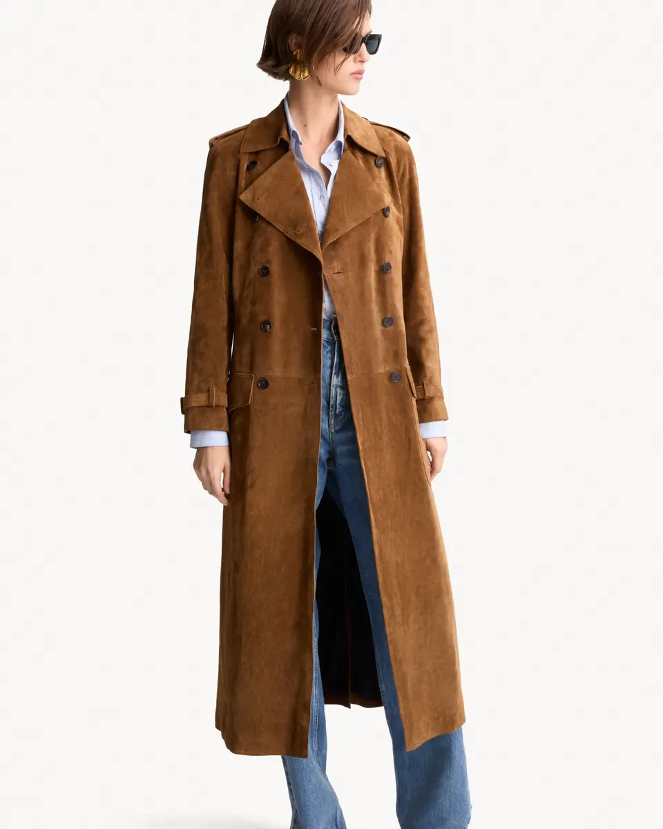Yves Saint Laurent trench coat in suede | Thumbnail 2 Yves Saint Laurent trench coat in suede | Thumbnail 2