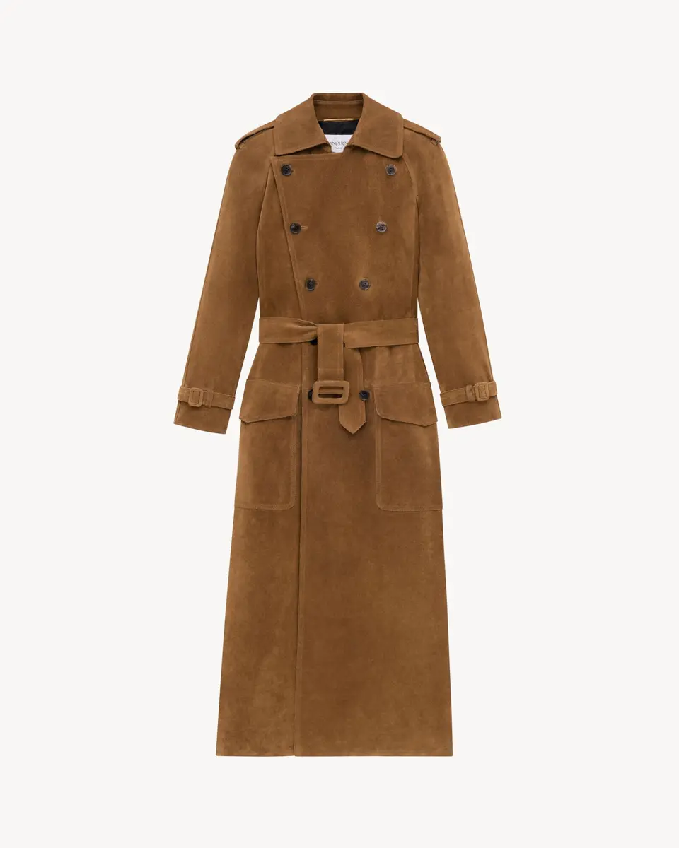 Yves Saint Laurent trench coat in suede | Thumbnail 3 Yves Saint Laurent trench coat in suede | Thumbnail 3