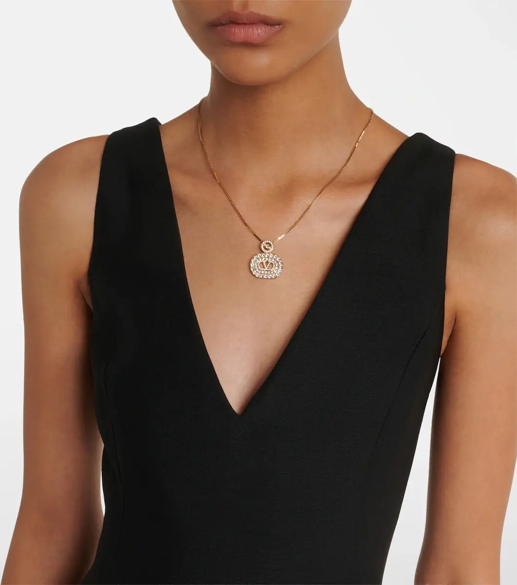 Valentino Garavani Crepe Couture lace-trimmed midi dress | Thumbnail 3 Valentino Garavani Crepe Couture lace-trimmed midi dress | Thumbnail 3