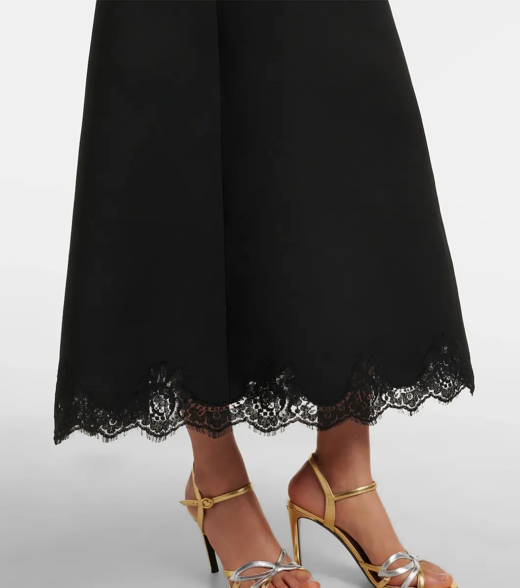 Valentino Garavani Crepe Couture lace-trimmed midi dress | Thumbnail 4 Valentino Garavani Crepe Couture lace-trimmed midi dress | Thumbnail 4