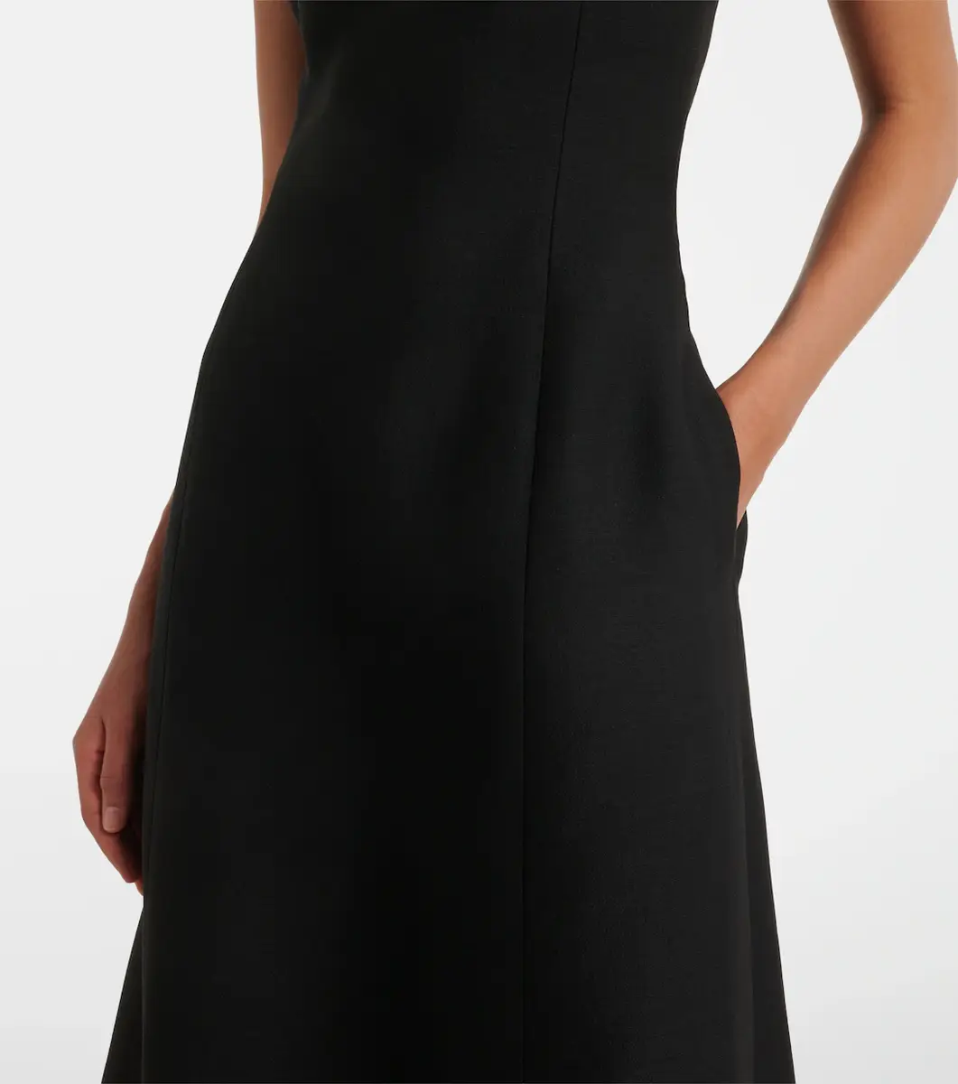 Valentino Garavani Crepe Couture lace-trimmed midi dress | Thumbnail 5 Valentino Garavani Crepe Couture lace-trimmed midi dress | Thumbnail 5