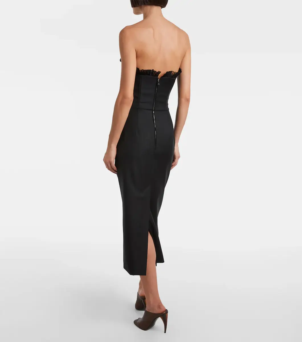 McQueen Ruffled wool gabardine cocktail dress | Thumbnail 3 McQueen Ruffled wool gabardine cocktail dress | Thumbnail 3