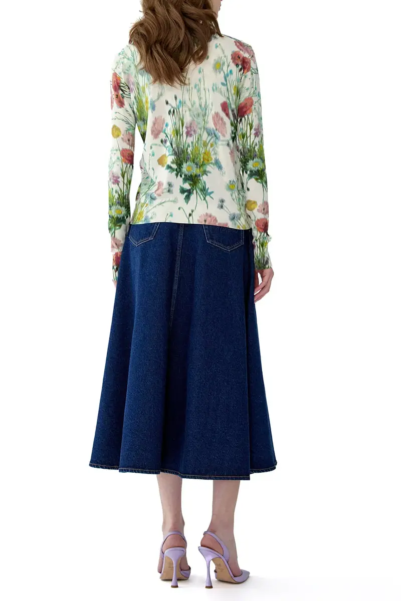 Carolina Herrera Botanical Print Long Sleeve Cardigan | Thumbnail 5 Carolina Herrera Botanical Print Long Sleeve Cardigan | Thumbnail 5