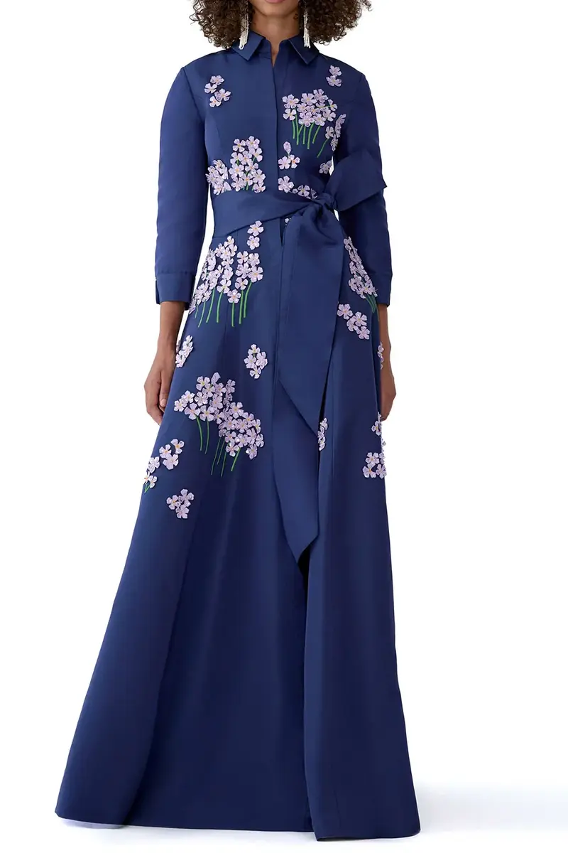 Carolina Herrera Embroidered Belt Trench Gown | Thumbnail 2