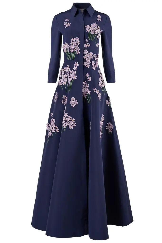 Embroidered Belt Trench Gown Embroidered Belt Trench Gown