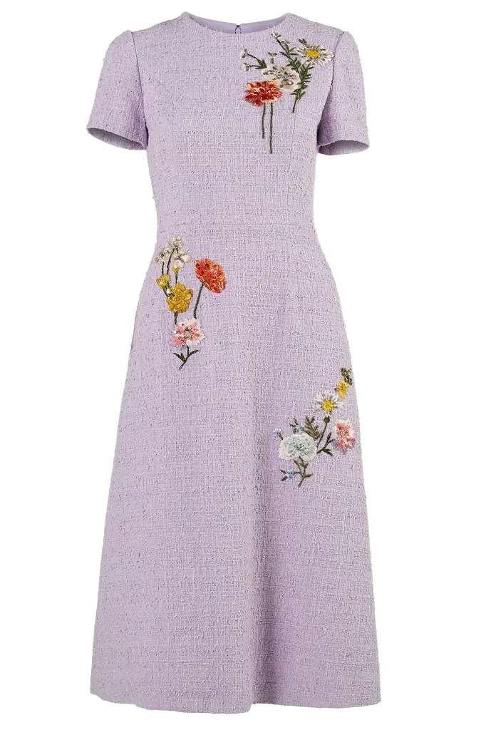 Embroidered Floral Short Sleeve Midi Dress Embroidered Floral Short Sleeve Midi Dress