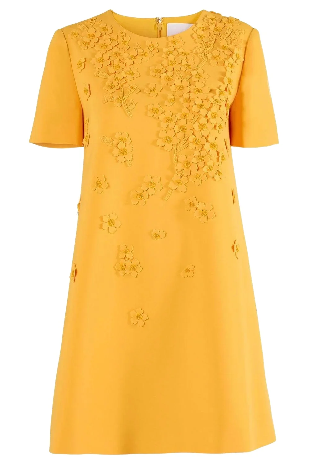 Embroidered Floral Short Sleeve Shift Dress