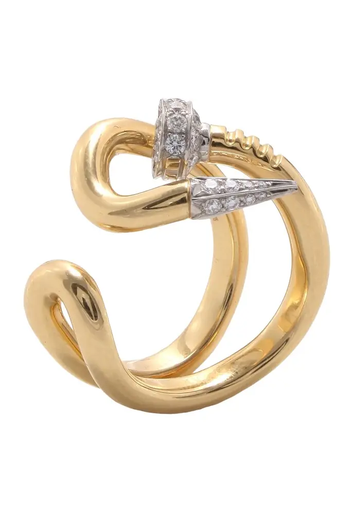 Diamond Bent Nail Ring Diamond Bent Nail Ring