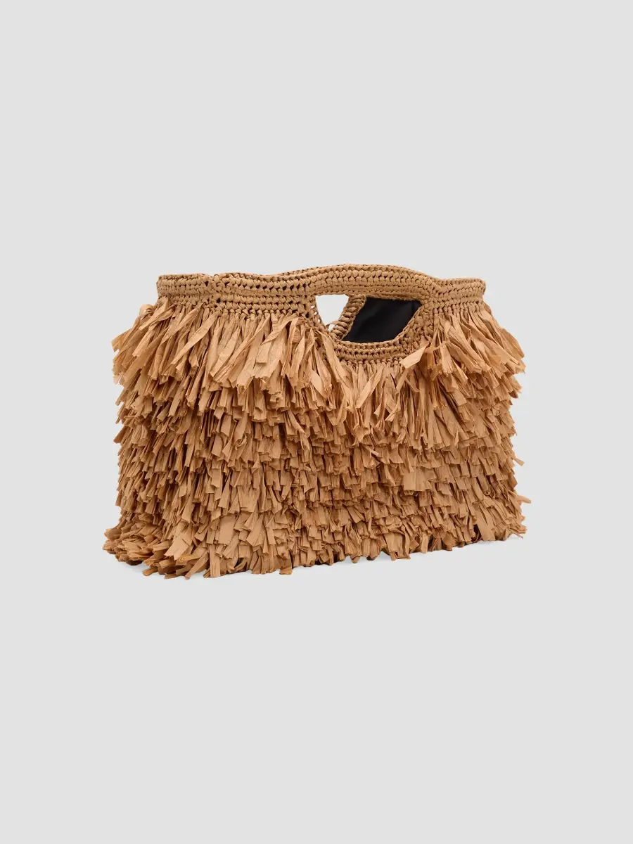A.L.C. A. L.C. Women's Charlie Raffia Fringe Top-Handle Bag | Thumbnail 3 A.L.C. A. L.C. Women's Charlie Raffia Fringe Top-Handle Bag | Thumbnail 3