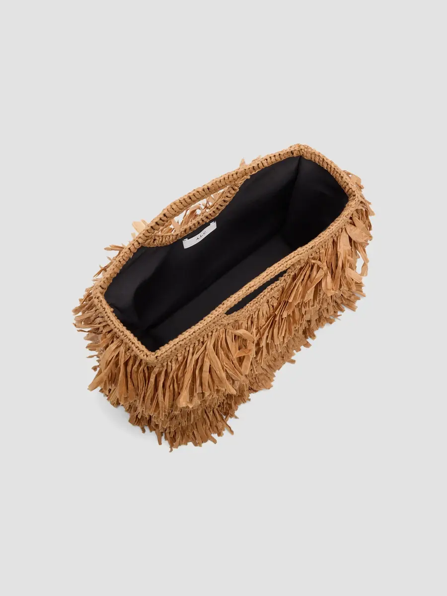 A.L.C. A. L.C. Women's Charlie Raffia Fringe Top-Handle Bag | Thumbnail 4 A.L.C. A. L.C. Women's Charlie Raffia Fringe Top-Handle Bag | Thumbnail 4
