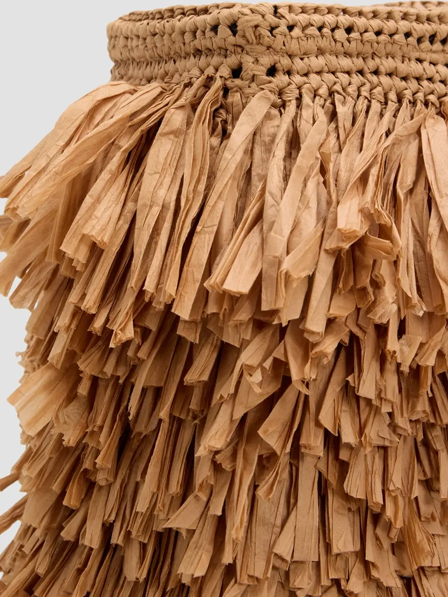 A.L.C. A. L.C. Women's Charlie Raffia Fringe Top-Handle Bag | Thumbnail 5 A.L.C. A. L.C. Women's Charlie Raffia Fringe Top-Handle Bag | Thumbnail 5