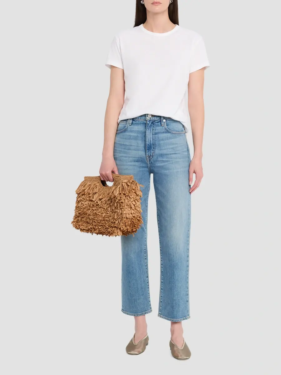 A.L.C. A. L.C. Women's Charlie Raffia Fringe Top-Handle Bag | Thumbnail 6 A.L.C. A. L.C. Women's Charlie Raffia Fringe Top-Handle Bag | Thumbnail 6