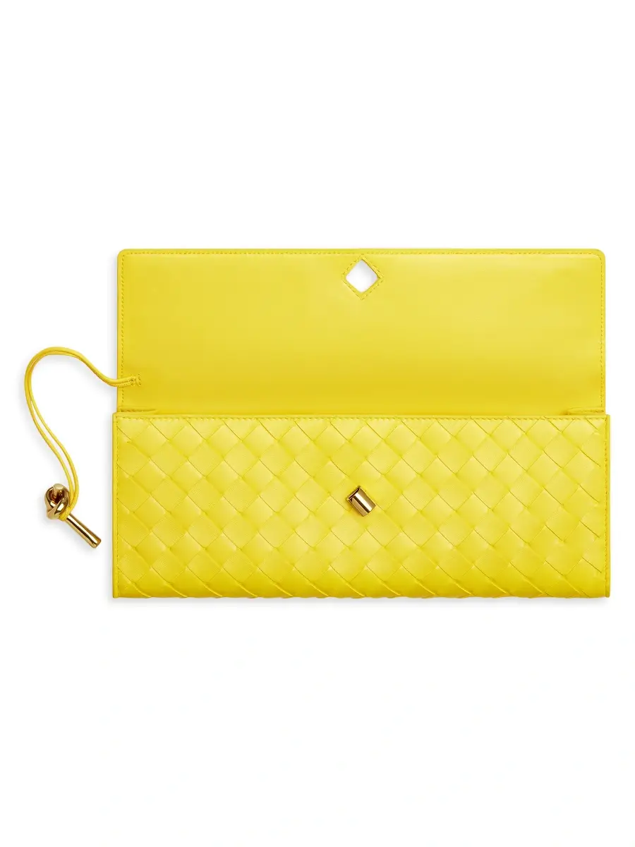 Bottega Veneta Women's Andiamo Intrecciato Leather Top-Handle Clutch | Thumbnail 4