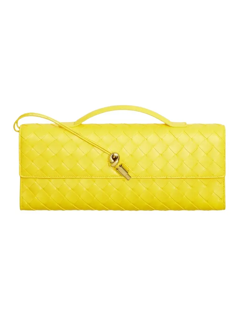Women's Andiamo Intrecciato Leather Top-Handle Clutch Women's Andiamo Intrecciato Leather Top-Handle Clutch