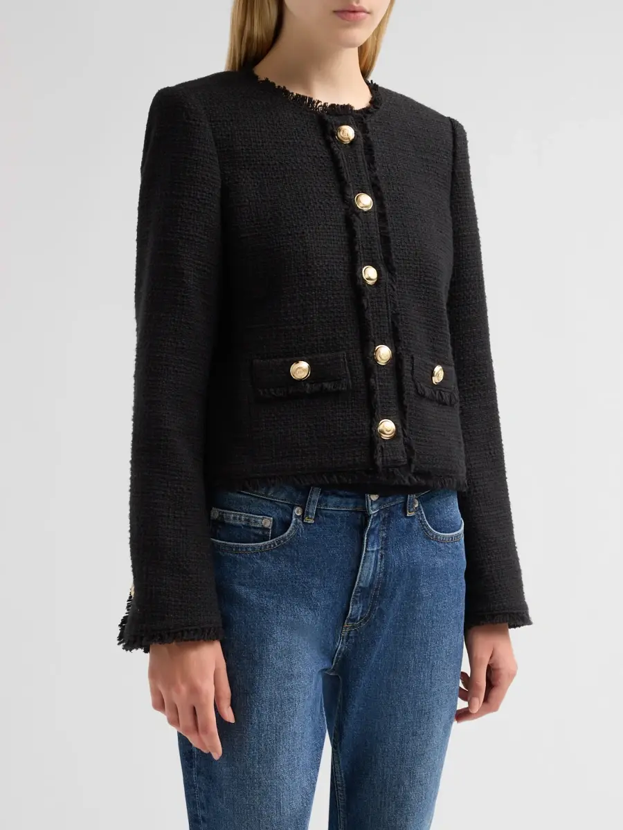 Cinq à Sept Women's Christie Cotton Tweed Jacket | Thumbnail 4 Cinq à Sept Women's Christie Cotton Tweed Jacket | Thumbnail 4