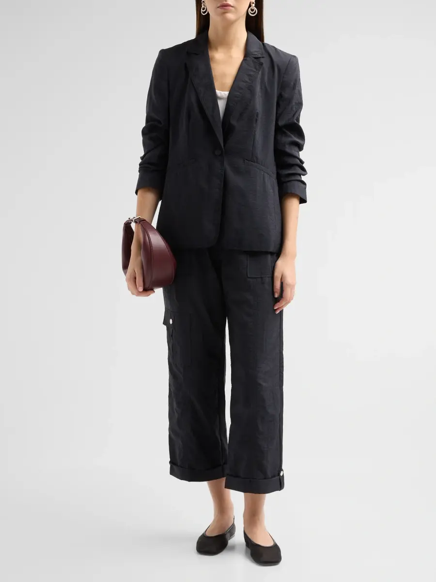 Cinq à Sept Women's Khloe Crinkled Blazer | Thumbnail 2 Cinq à Sept Women's Khloe Crinkled Blazer | Thumbnail 2