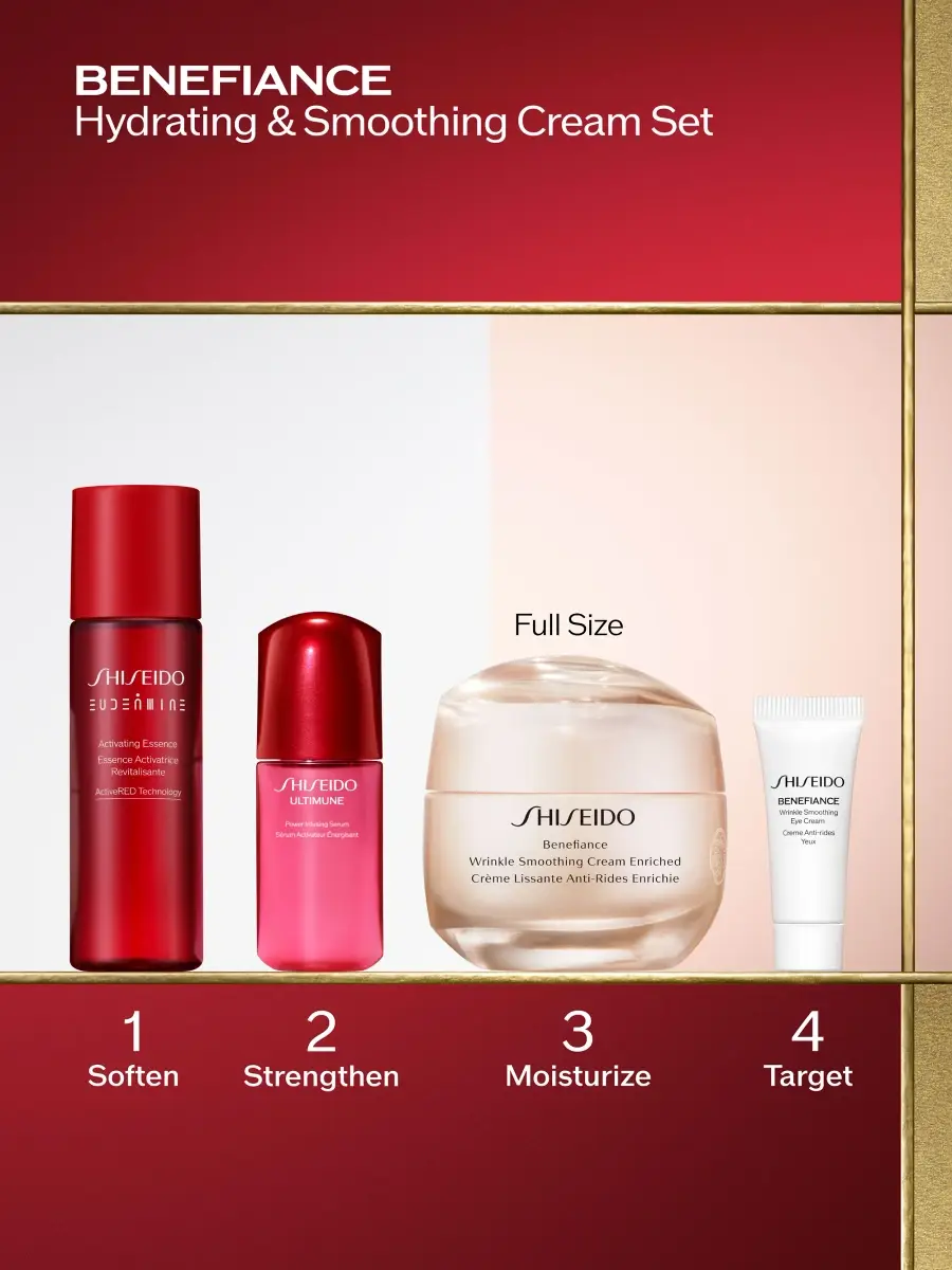 Shiseido Benefiance Hydratig & Smoothing Cream 4-Piece Set | Thumbnail 4 Shiseido Benefiance Hydratig & Smoothing Cream 4-Piece Set | Thumbnail 4