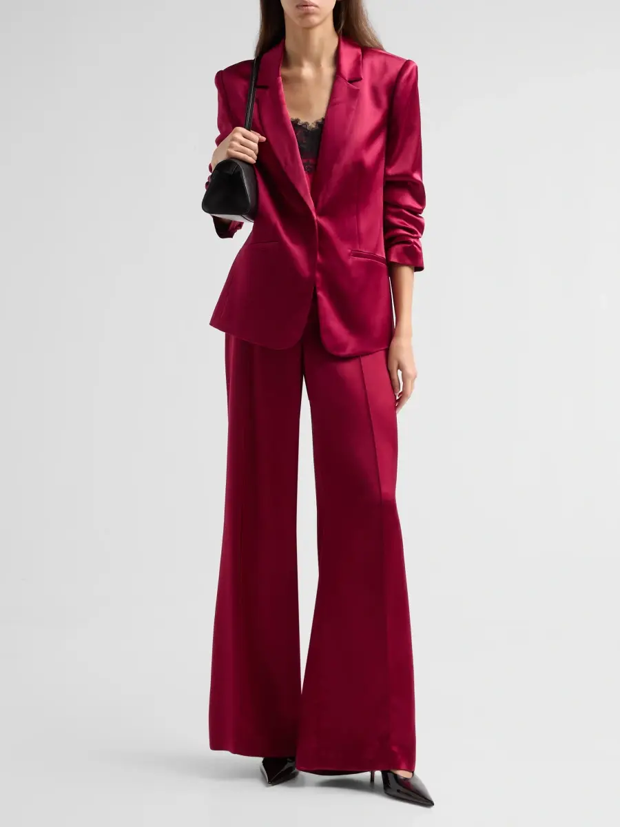 Cinq à Sept Women's Kylie Notched Satin Single-Button Blazer | Thumbnail 2 Cinq à Sept Women's Kylie Notched Satin Single-Button Blazer | Thumbnail 2