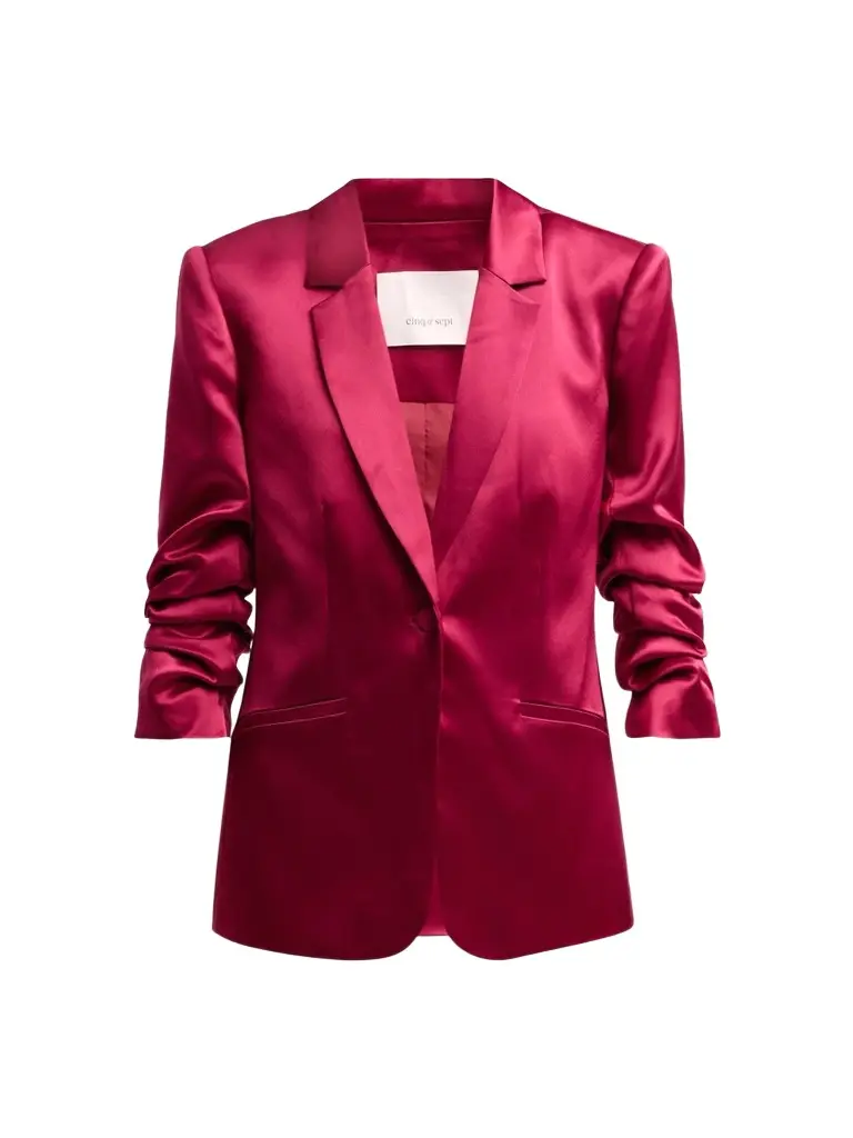 Cinq à Sept Women's Kylie Notched Satin Single-Button Blazer