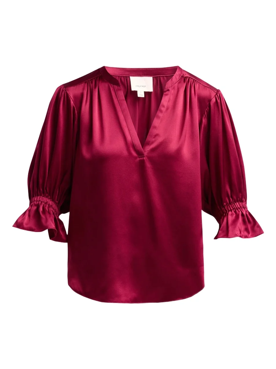 Women's Fiona Split-Neck Silk Top Women's Fiona Split-Neck Silk Top