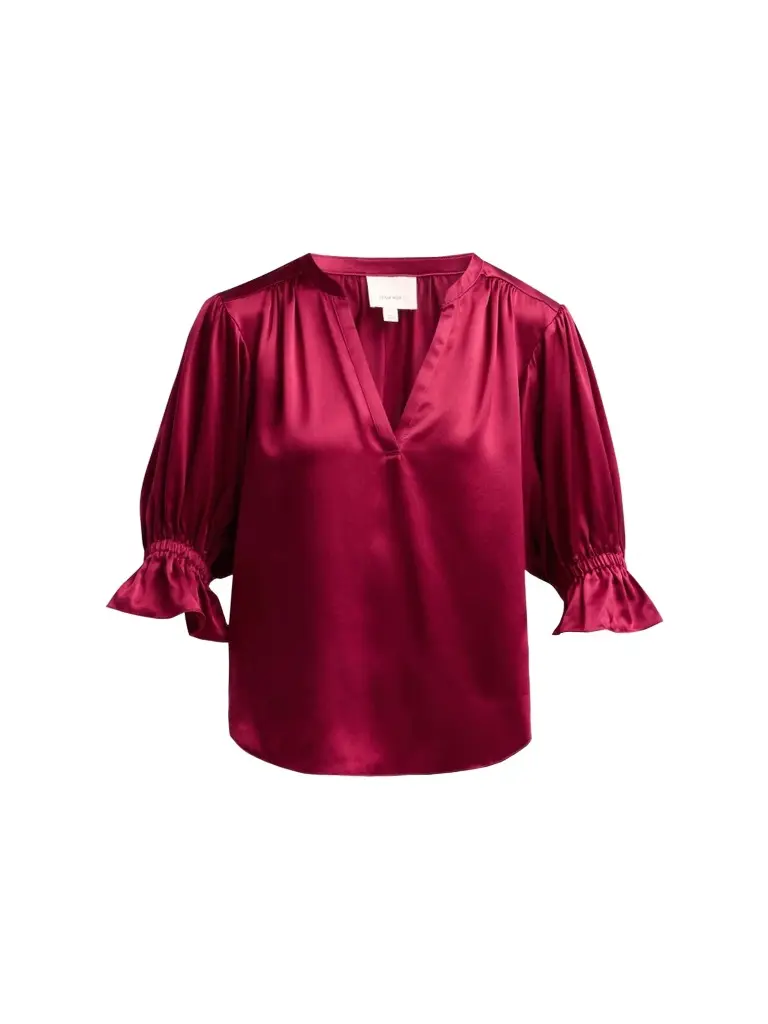 Cinq à Sept Women's Fiona Split-Neck Silk Top