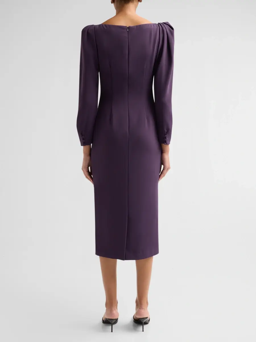 BADGLEY MISCHKA Women's Beaded-Yoke Midi Sheath Dress | Thumbnail 3 BADGLEY MISCHKA Women's Beaded-Yoke Midi Sheath Dress | Thumbnail 3
