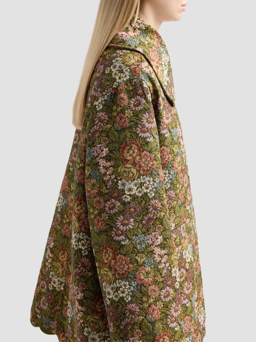 Farm Rio Women's Floral Jacquard Trench Coat | Thumbnail 5 Farm Rio Women's Floral Jacquard Trench Coat | Thumbnail 5