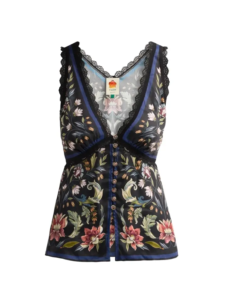 Women's Natalia Floral Lace-Trim Blouse Women's Natalia Floral Lace-Trim Blouse