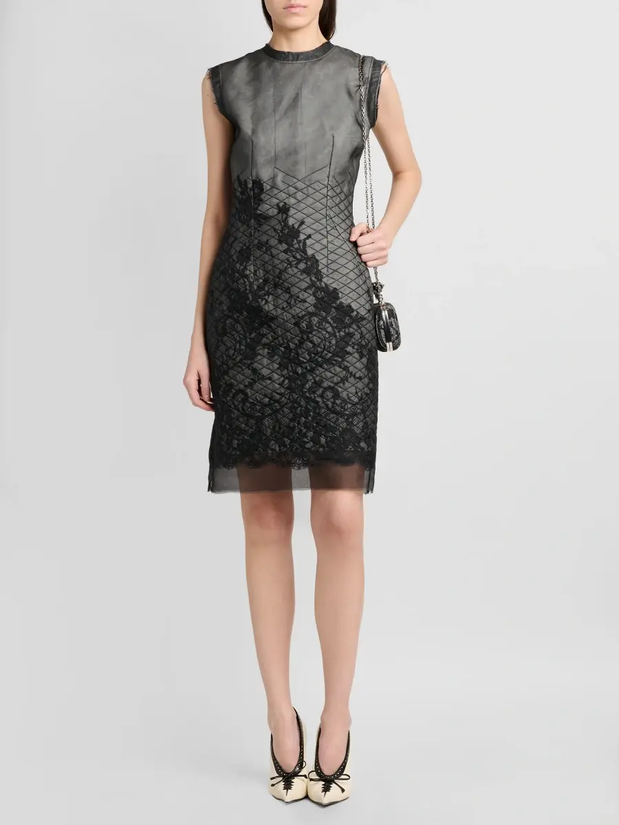 Alexander McQueen Women's Quilted Lace Dress | Thumbnail 2 Alexander McQueen Women's Quilted Lace Dress | Thumbnail 2