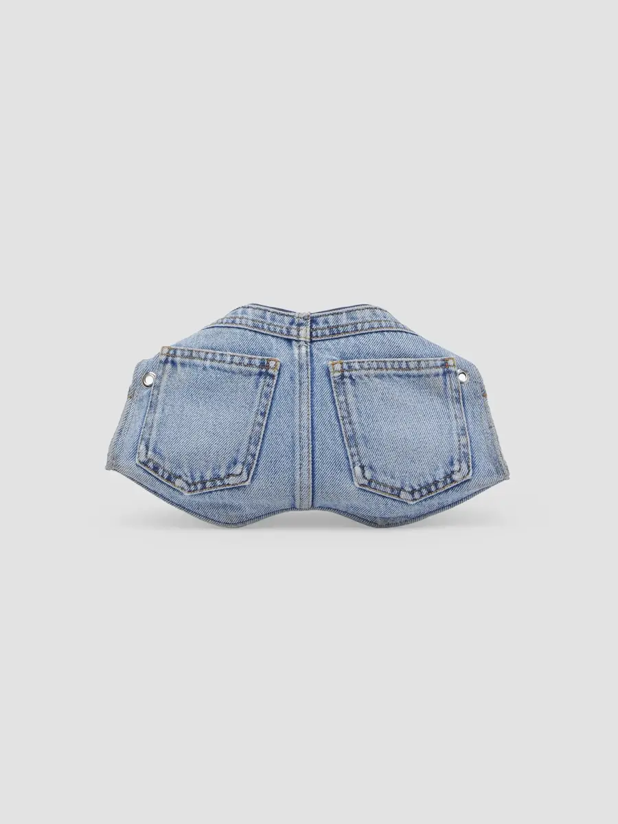 Alexander McQueen Women's Manta Denim Clutch | Thumbnail 2 Alexander McQueen Women's Manta Denim Clutch | Thumbnail 2
