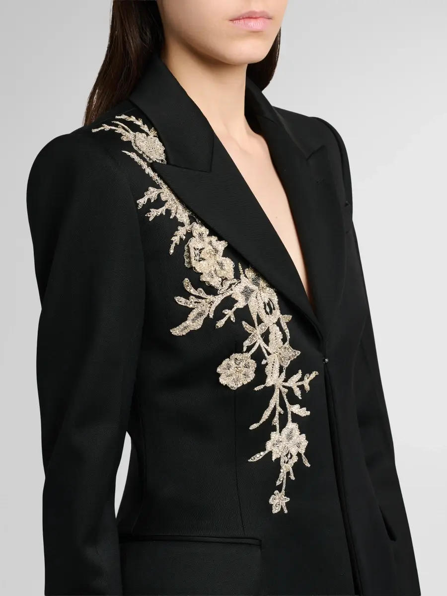 Alexander McQueen Women's Embellished Single-Breasted Jacket | Thumbnail 5 Alexander McQueen Women's Embellished Single-Breasted Jacket | Thumbnail 5