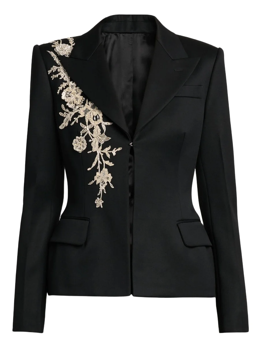 Women's Embellished Single-Breasted Jacket Women's Embellished Single-Breasted Jacket