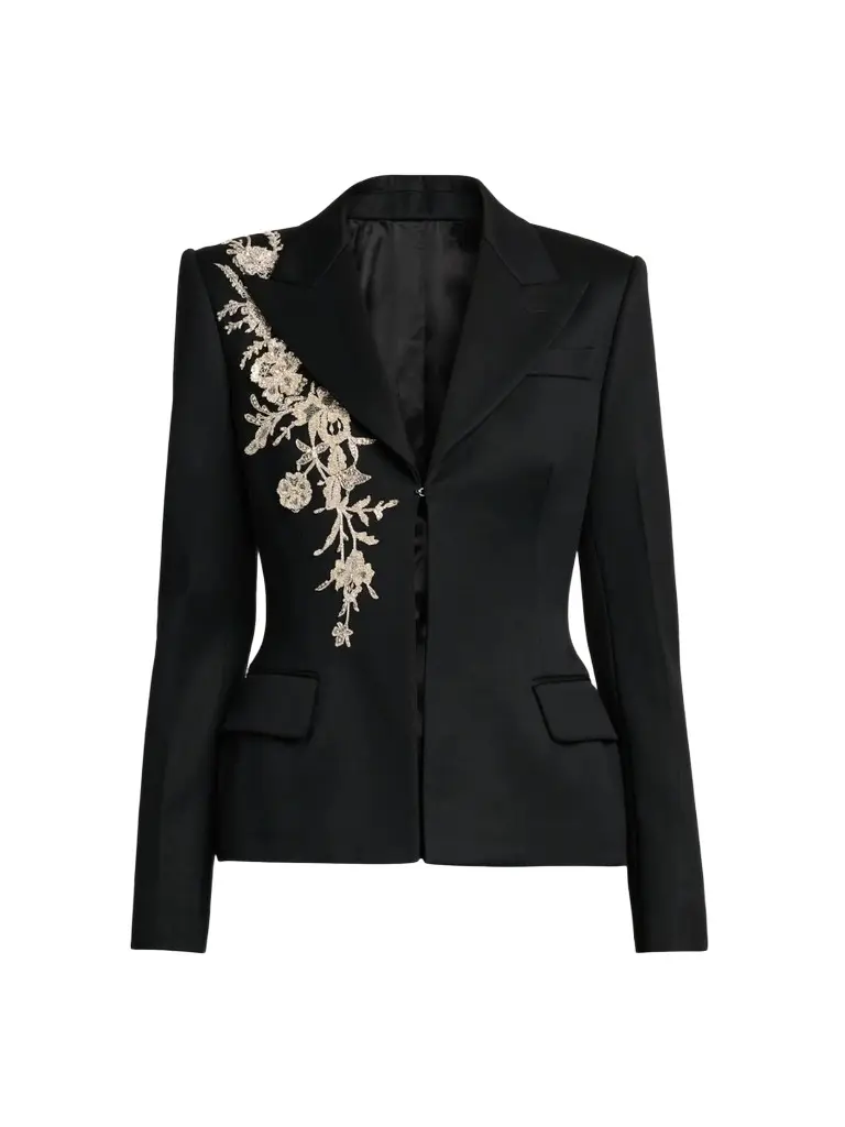 Women's Embellished Single-Breasted Jacket Women's Embellished Single-Breasted Jacket