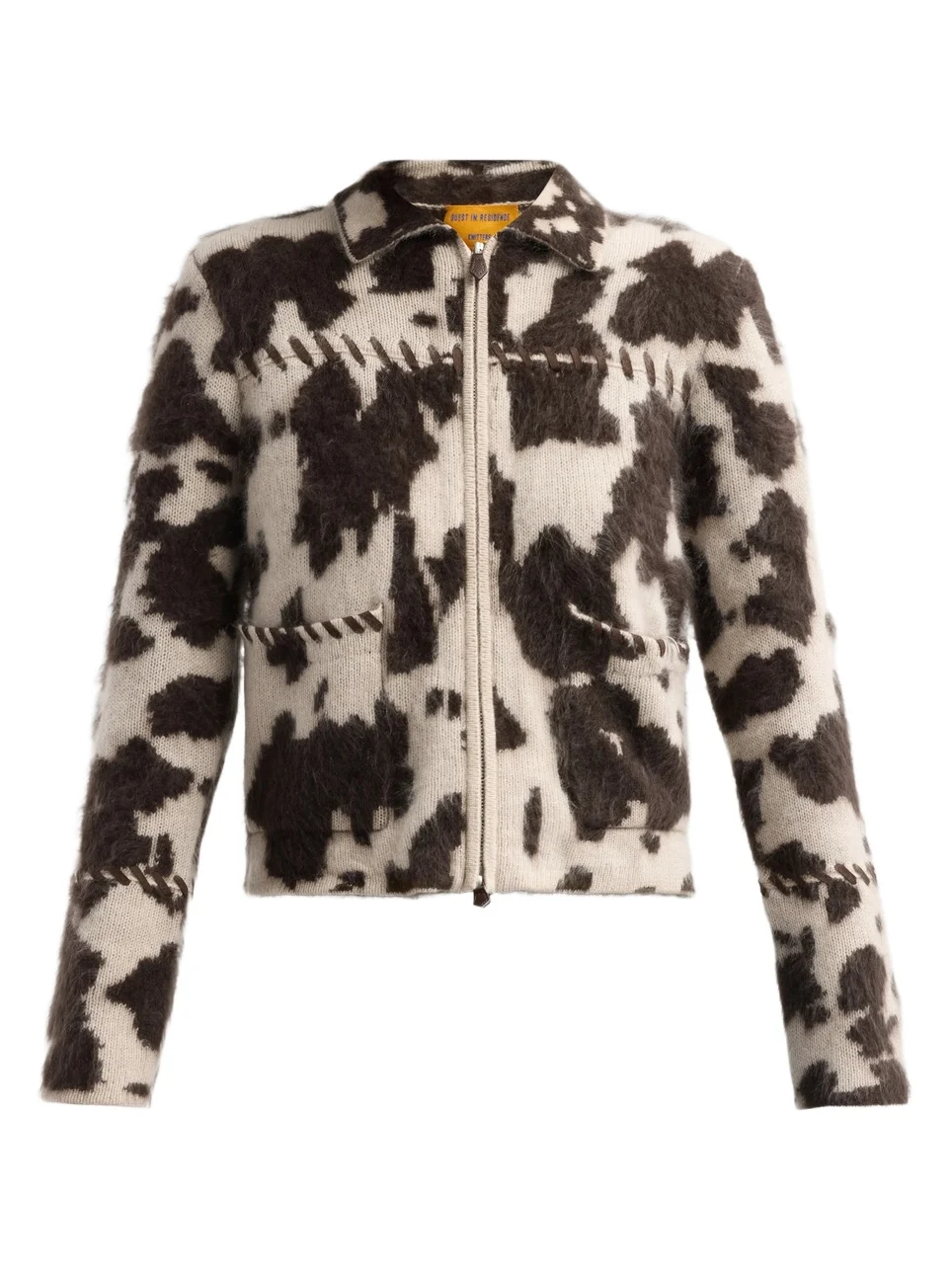 Women's Grizzly Cowhide Cashmere Zip-Up Jacket Women's Grizzly Cowhide Cashmere Zip-Up Jacket