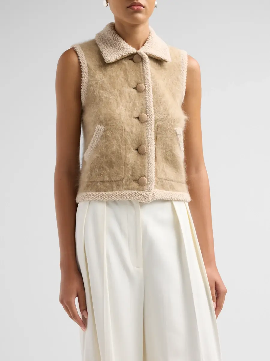 Guest In Residence Women's Grizzly Wrangler Cashmere Vest | Thumbnail 4 Guest In Residence Women's Grizzly Wrangler Cashmere Vest | Thumbnail 4