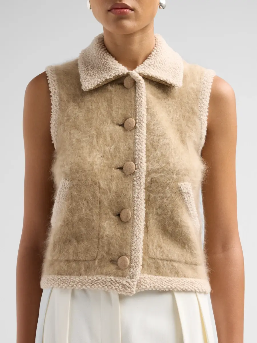 Guest In Residence Women's Grizzly Wrangler Cashmere Vest | Thumbnail 5 Guest In Residence Women's Grizzly Wrangler Cashmere Vest | Thumbnail 5
