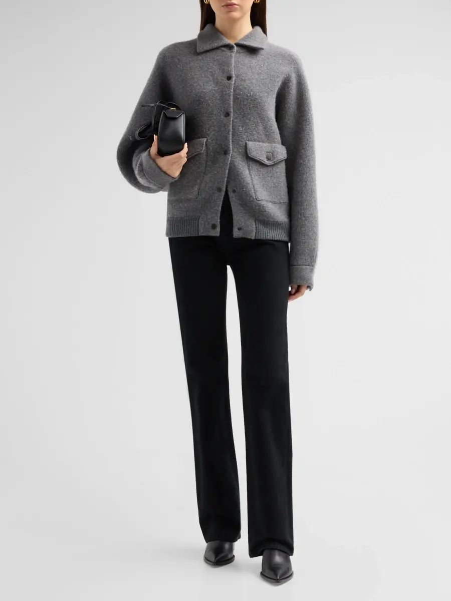 Guest In Residence Women's Felted Wool-Cashmere Bomber Jacket | Thumbnail 2 Guest In Residence Women's Felted Wool-Cashmere Bomber Jacket | Thumbnail 2