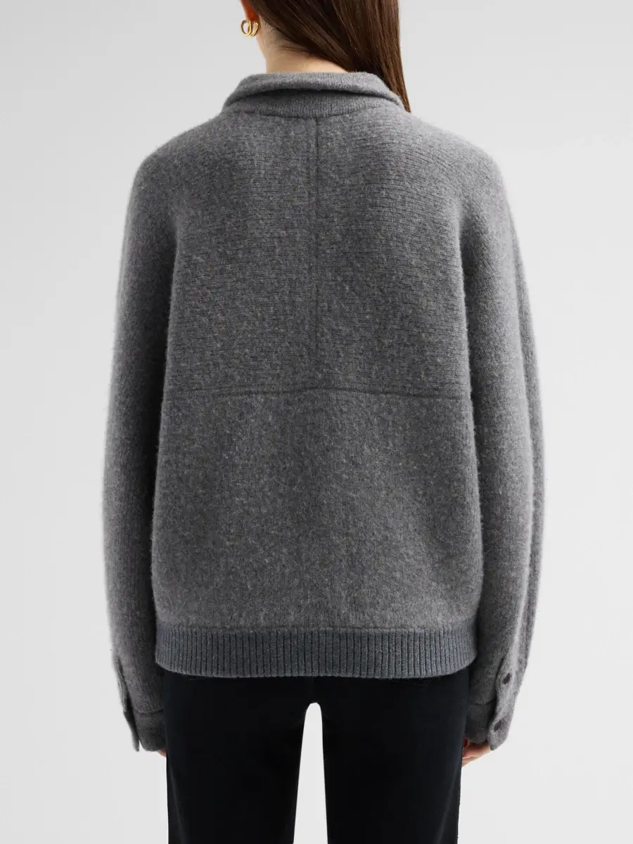 Guest In Residence Women's Felted Wool-Cashmere Bomber Jacket | Thumbnail 3 Guest In Residence Women's Felted Wool-Cashmere Bomber Jacket | Thumbnail 3